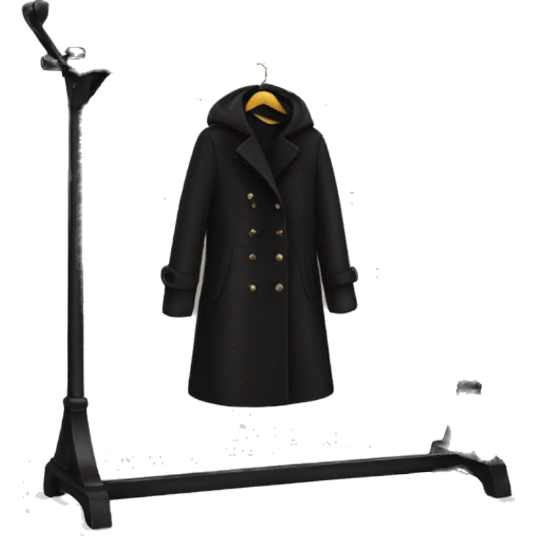 coat rack with black dress emoji