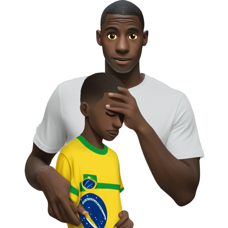 Vinicius with brasil t-shirt sad emoji