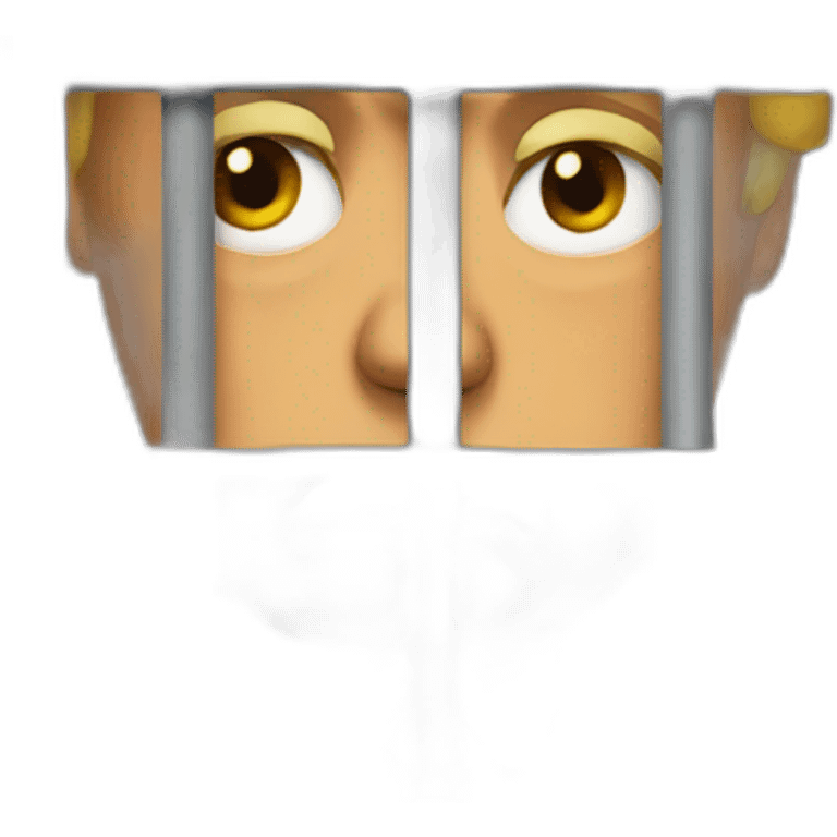 donald trump crying behind bars emoji