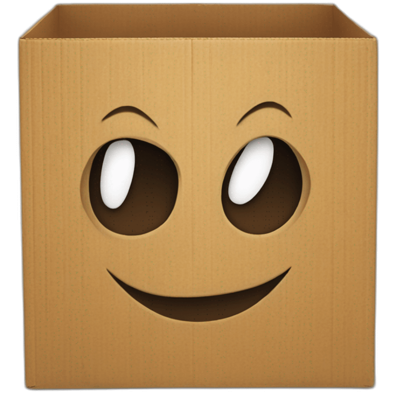 Evil cardboard box emoji