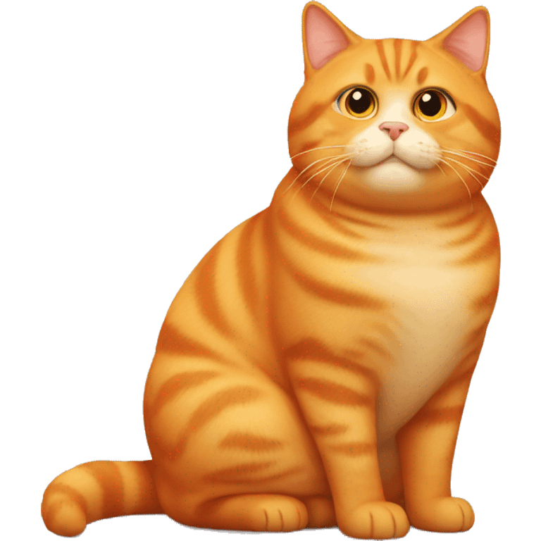 Fat orange cat emoji