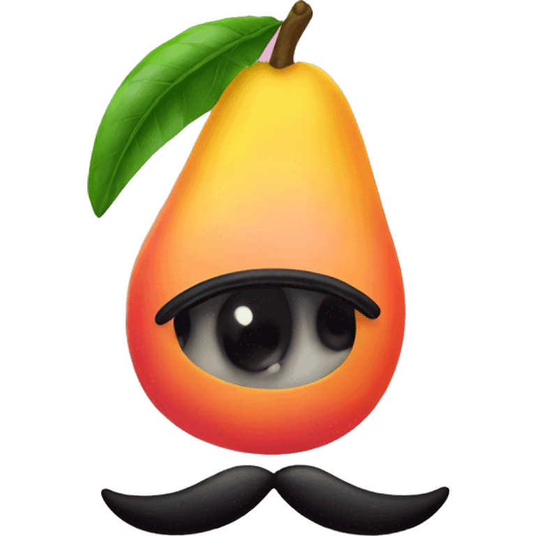 Mango with lashes  emoji