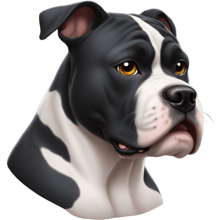 Make a American bulldog black emoji