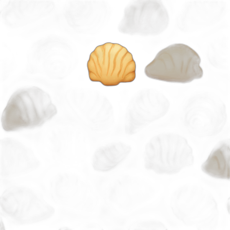 shell-shaped cookie emoji