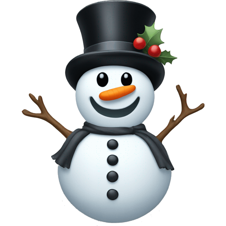 A snowman with a top hat  emoji