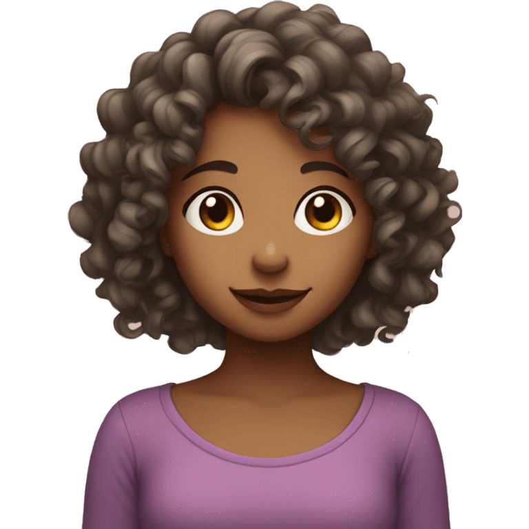 Curly cute girl emoji