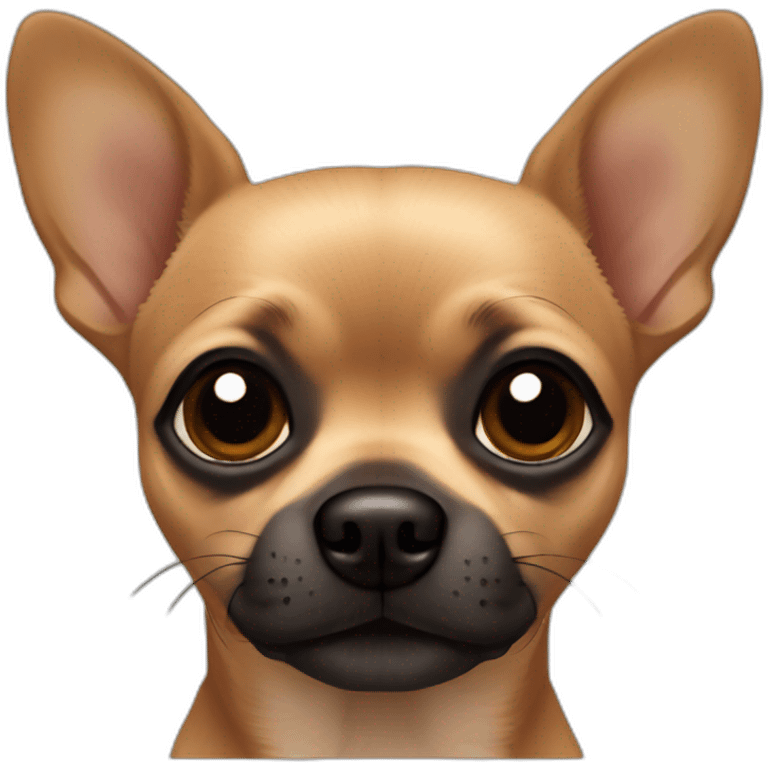 all brown chihuahua with black muzzle emoji