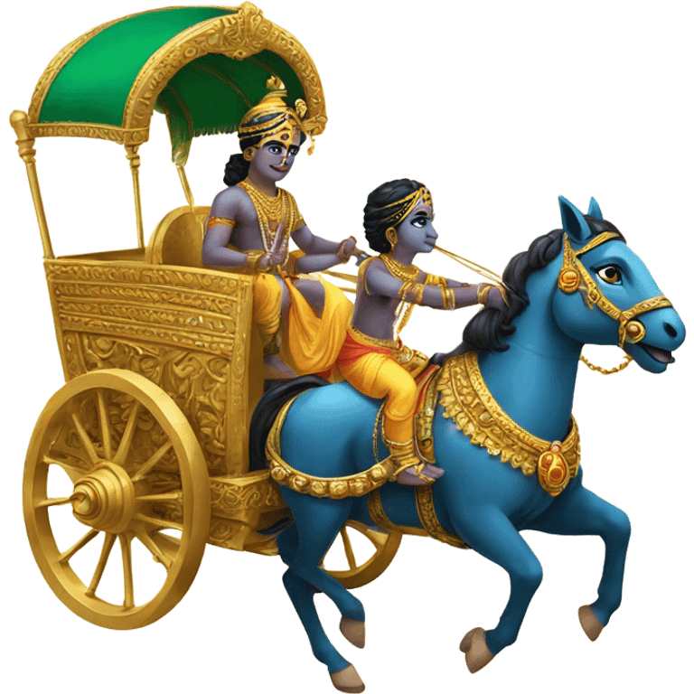 Lord Krishna drives chariot emoji