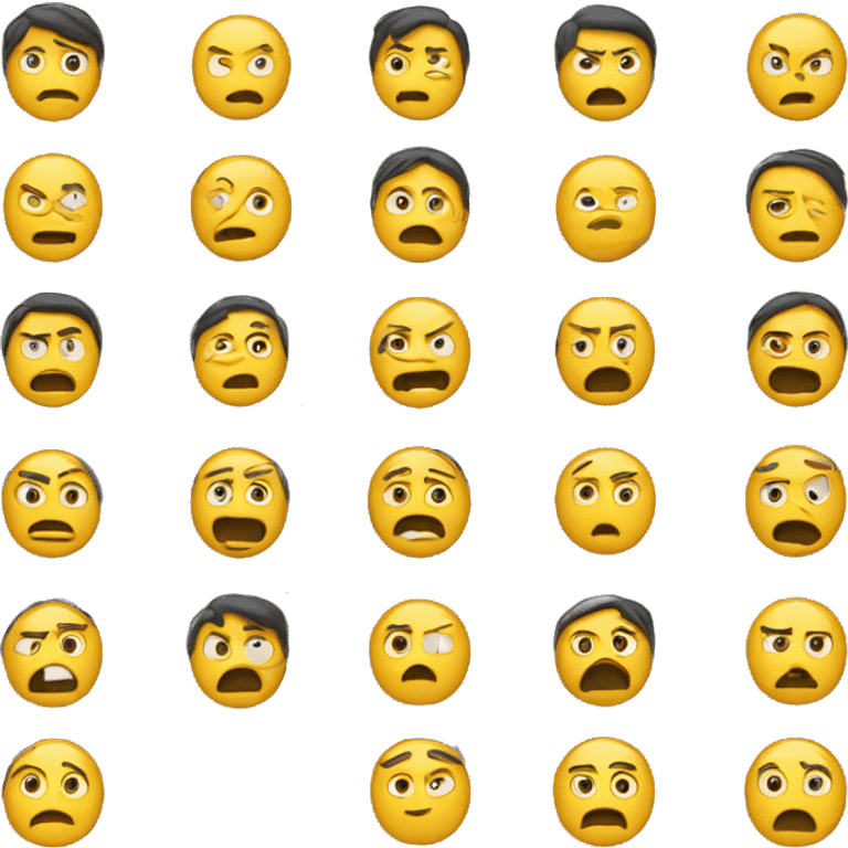 Yellow face emoji but it’s like wtf emoji