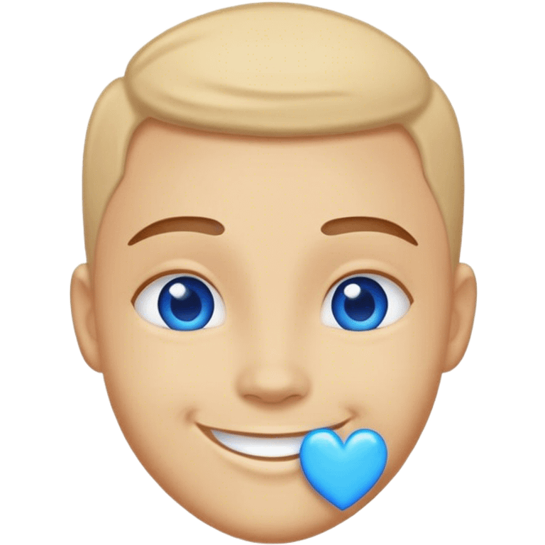 Smiling Face with blue Hearts emoji