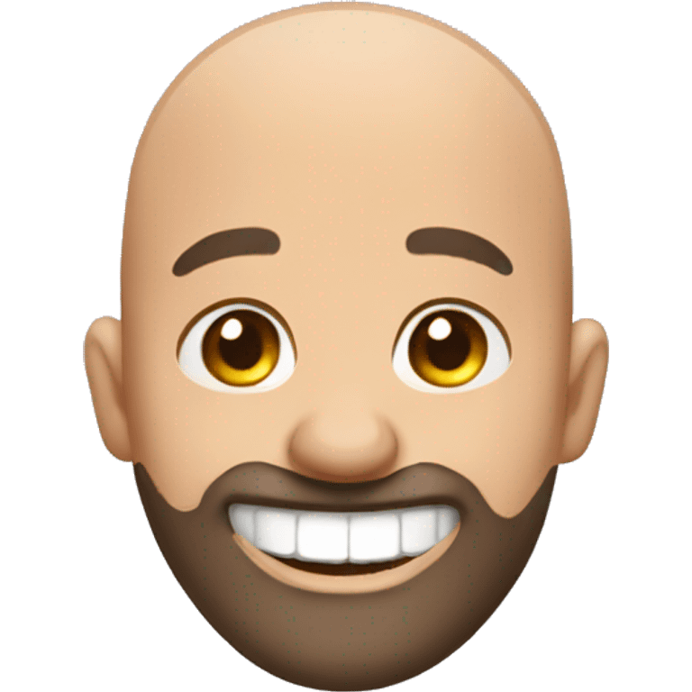 bald man with beard laughing emoji