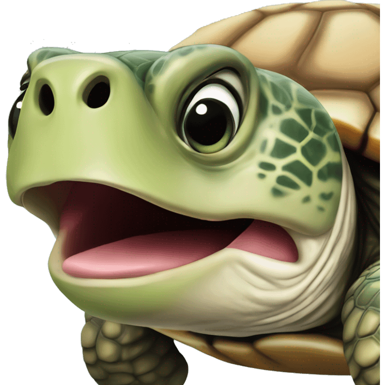 Turtle sticking tounge out emoji