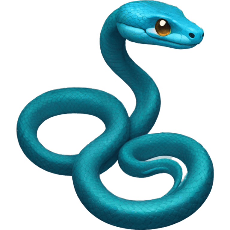 a snake with blue eyes emoji