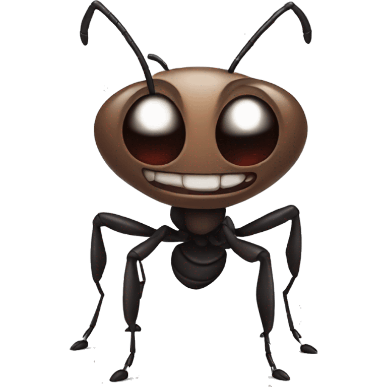 Scary smiling ant  emoji