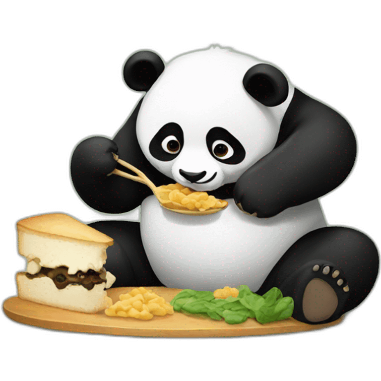 panda eats emoji