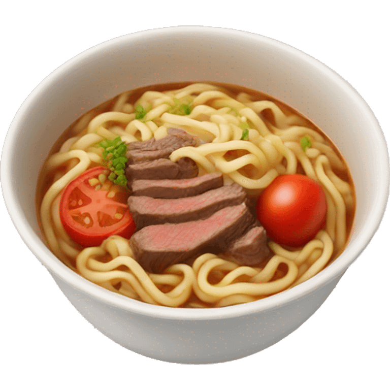 beef noodles with tomato emoji