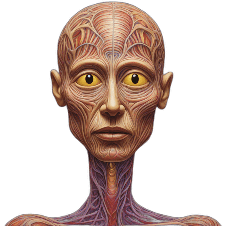 Alex Grey painting emoji