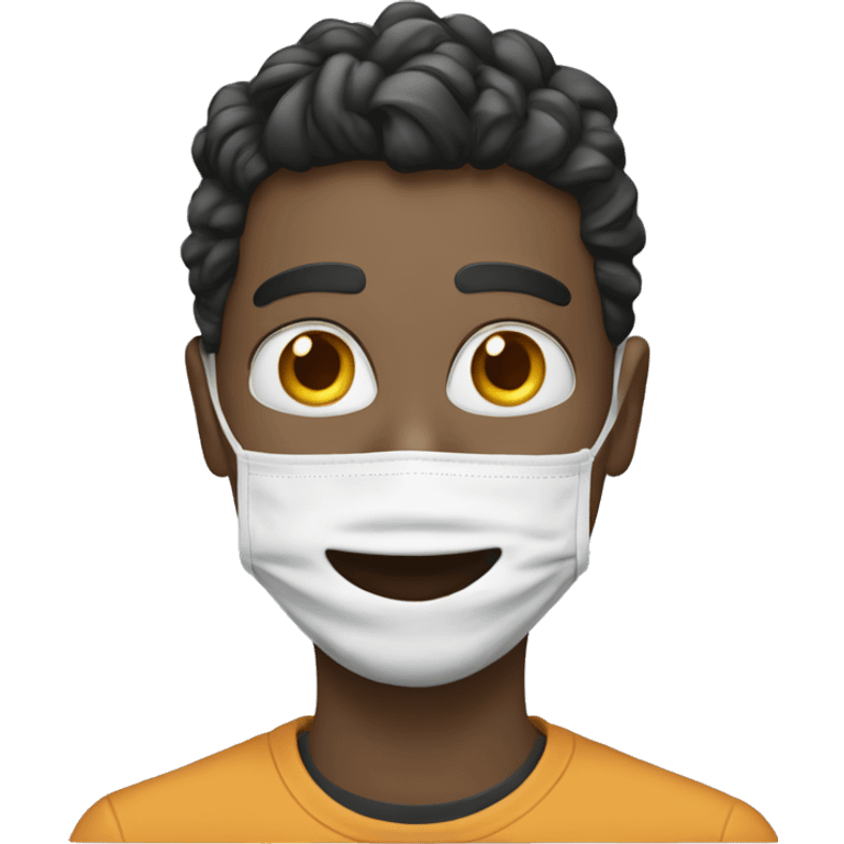 heureux avec un masque de trstesse emoji