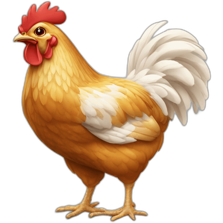 Poulet qui joue au foot emoji