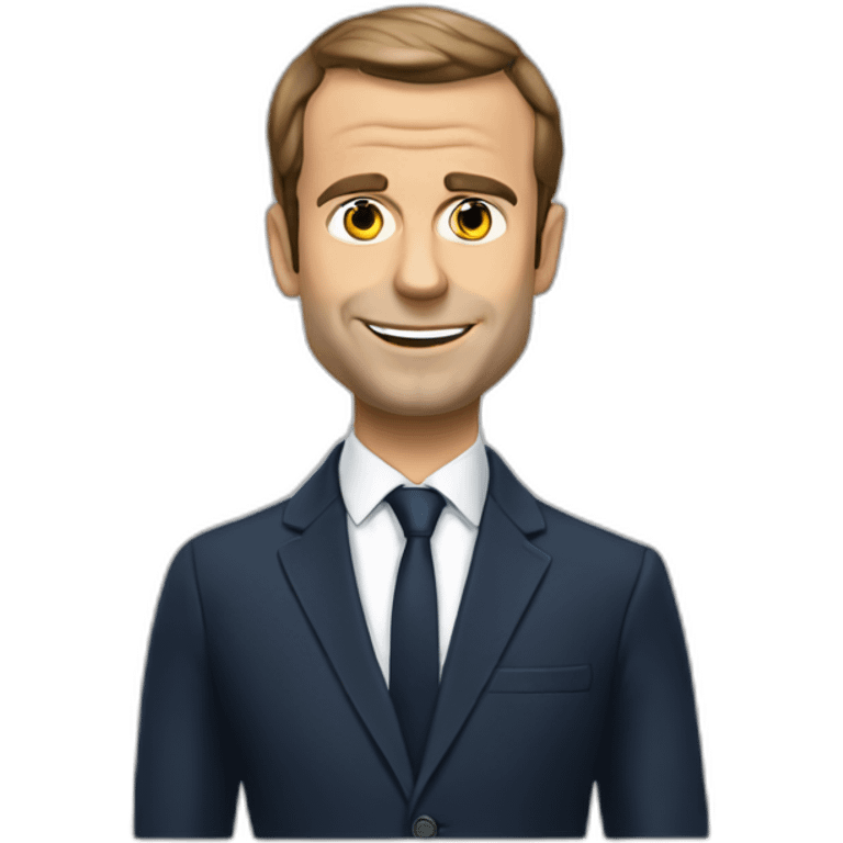 Macron marque un but emoji