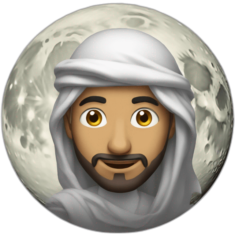 Saudi man in the moon emoji