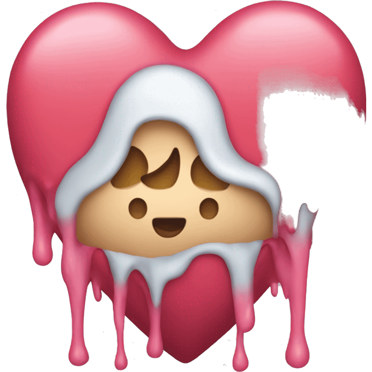 In love melting  emoji