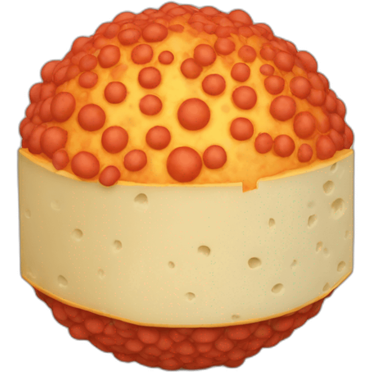 Big red cheese ball emoji