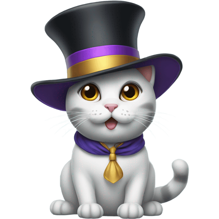 a cat with a magician hat  emoji