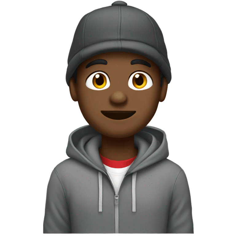 Black guy wearing Ohio state hat and hoodie  emoji