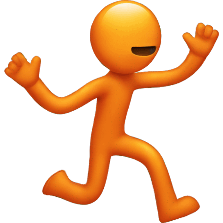 orange waving air tube man emoji