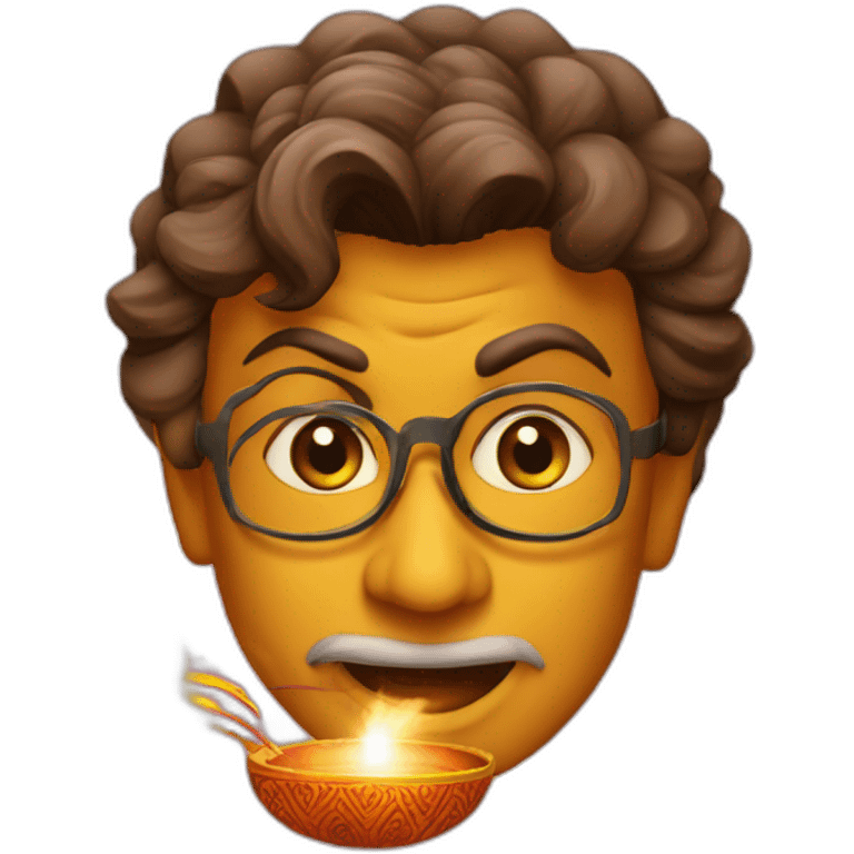  Actor Rajnikant celebrating Diwali emoji