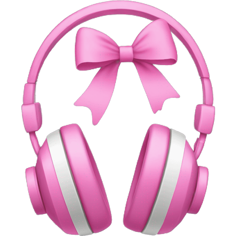 headphones with pink bows emoji