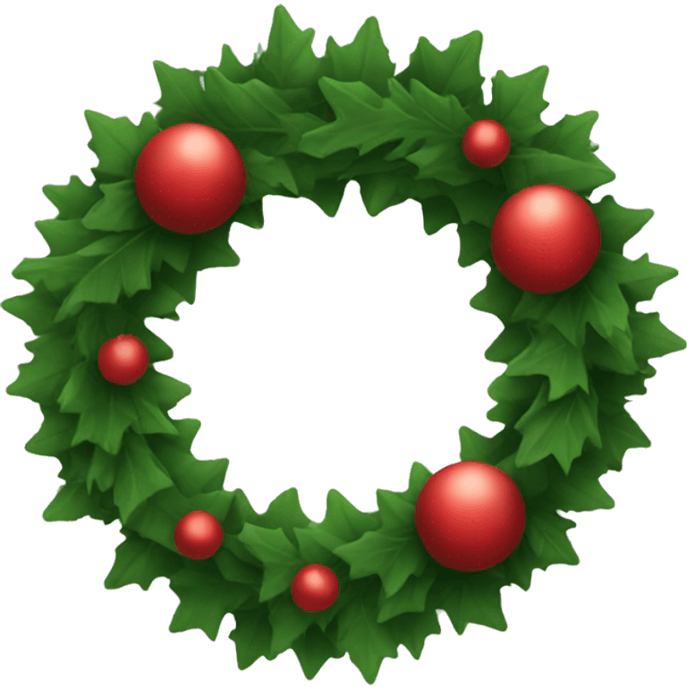 Christmas wreath emoji