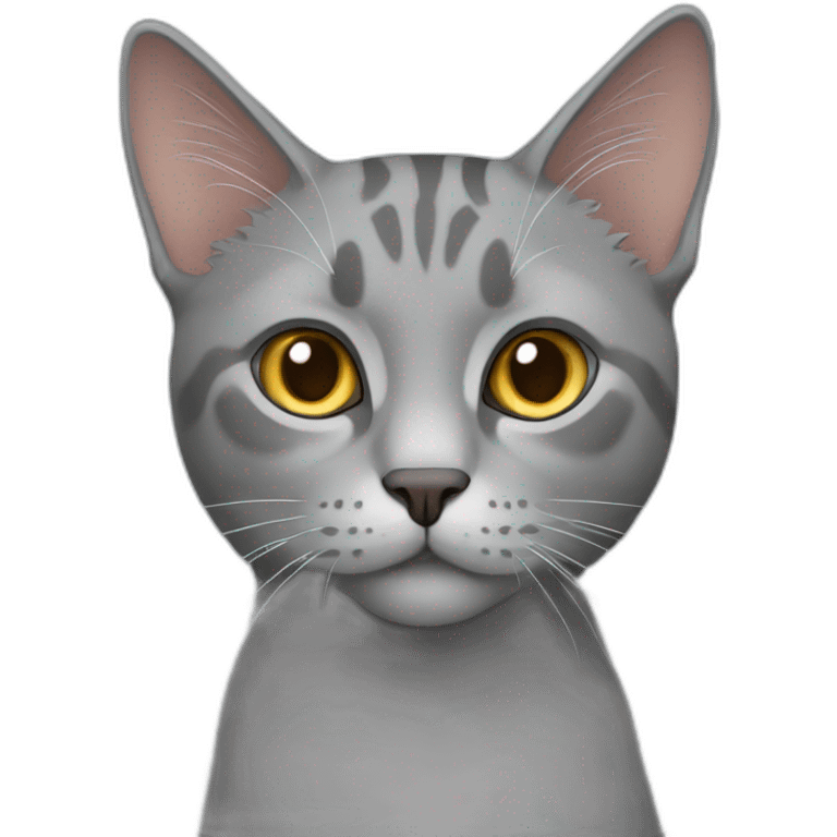 Grey cat hailand straight emoji