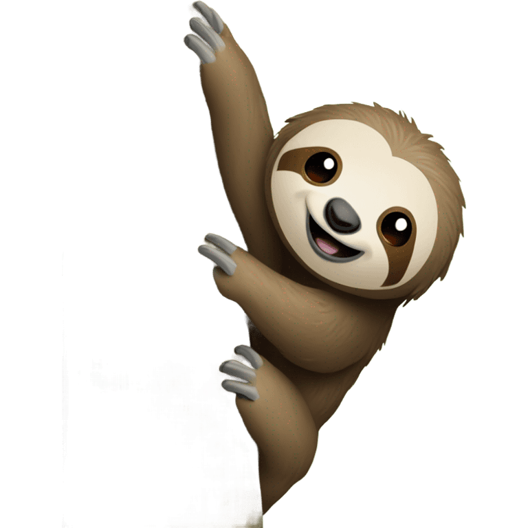 sloth on hike emoji