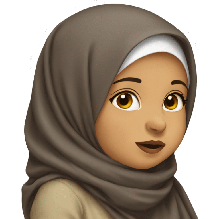 hijab kissing baby emoji