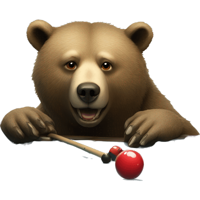 bear playing pool replace with a dog emoji