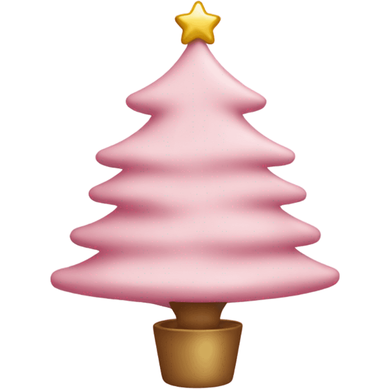 Light pink Christmas tree with ornaments  emoji