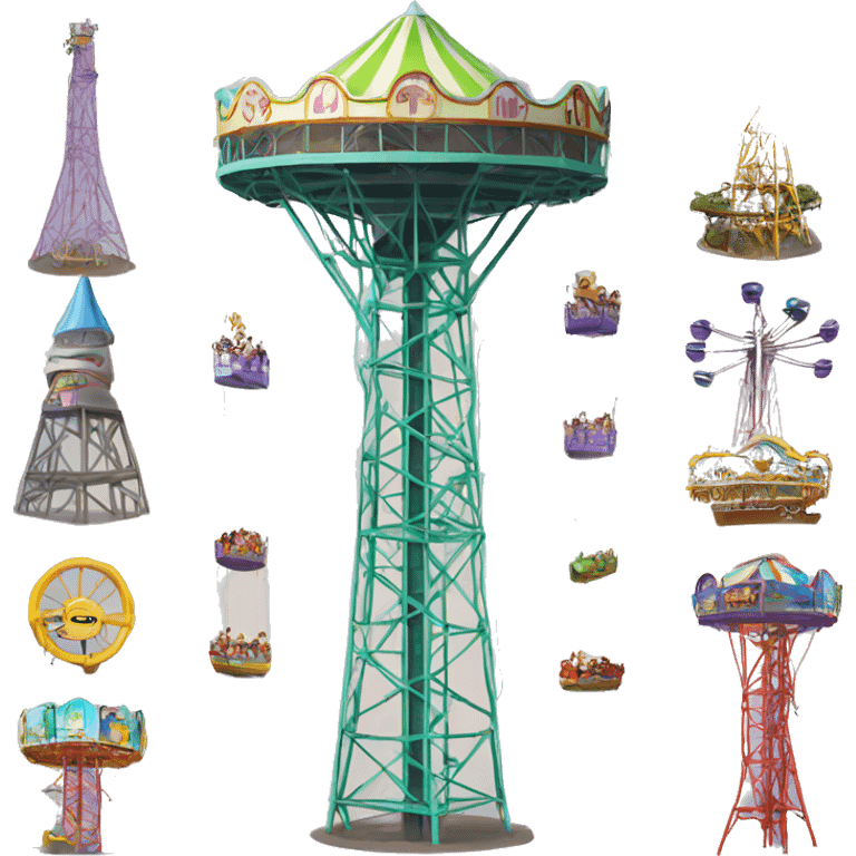 Amusement park drop tower emoji