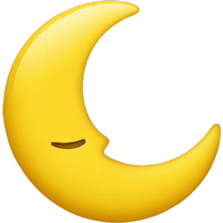 yellow half moon emoji emoji