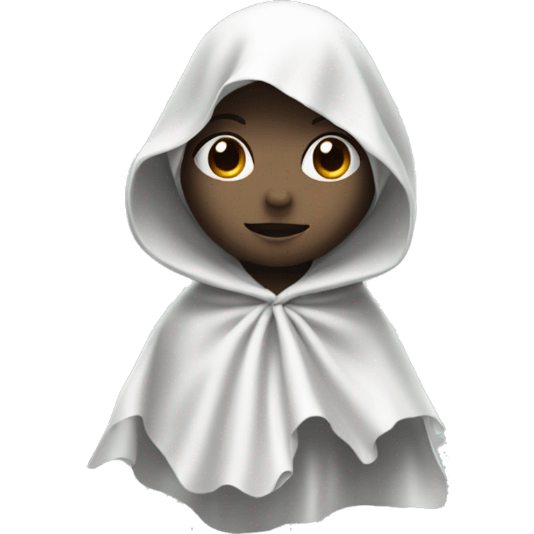 Ghost girl with head cover with white cloth emoji