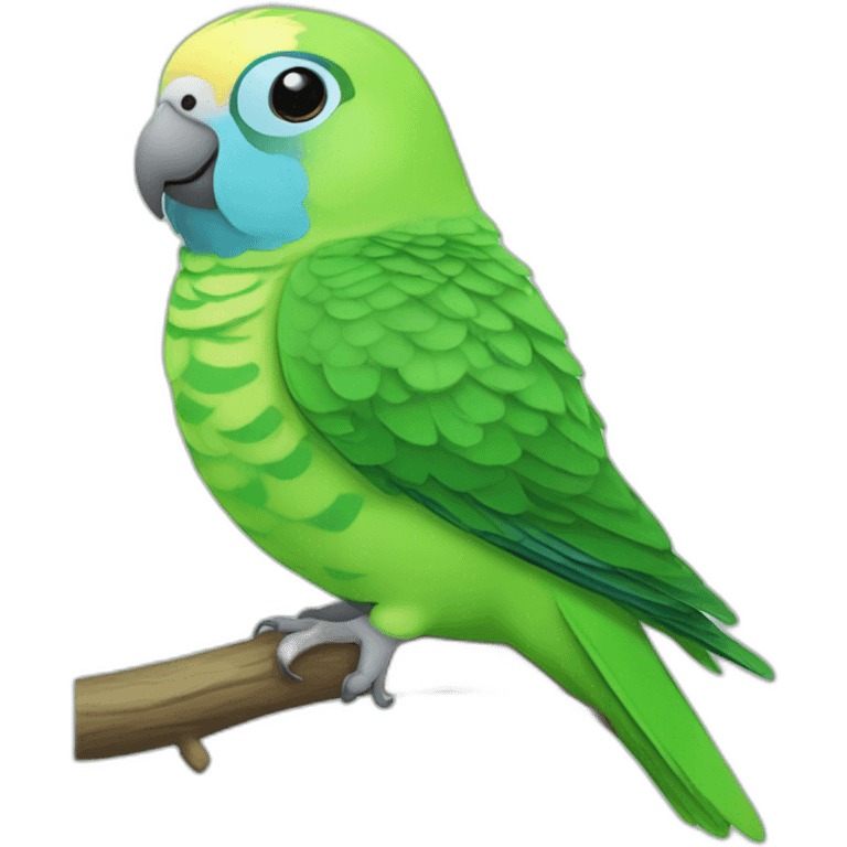 chubby green and stripes everywhere parakeet emoji