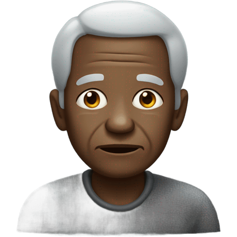 Old black man shaking his head in disappointment. emoji