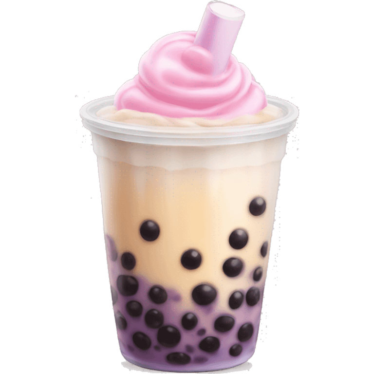 Bubble tea with cream emoji