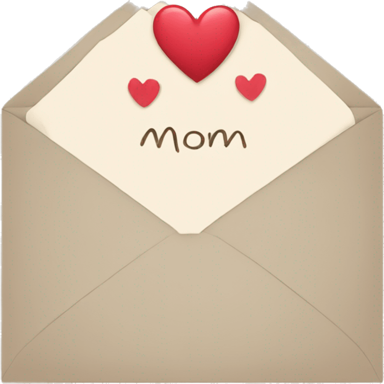 postcard with heart for mom  emoji