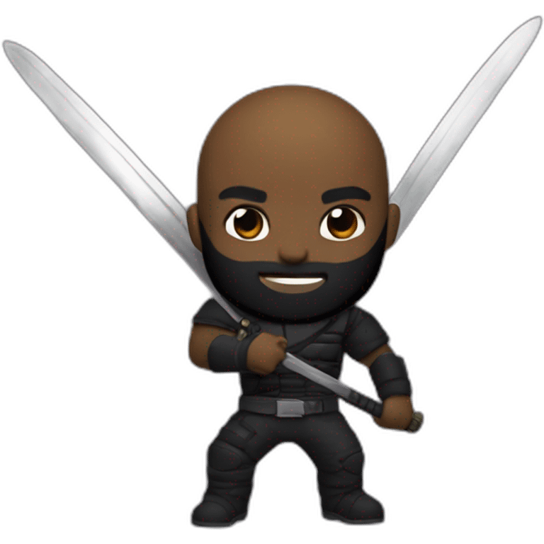 Kaaris avec un katana emoji