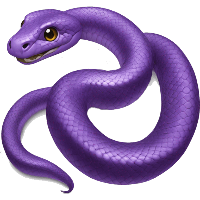 Purple snake realistic emoji