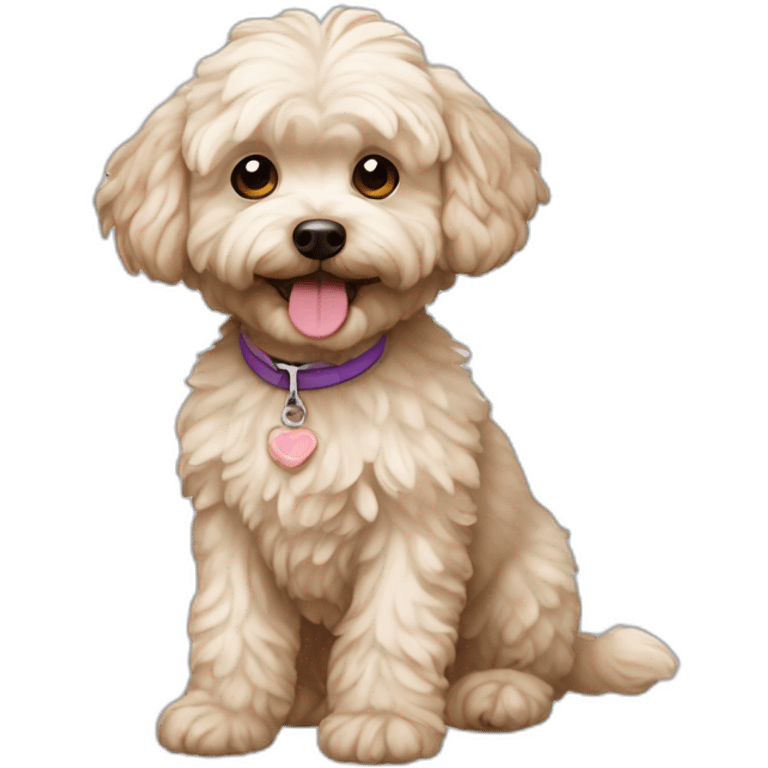 Animated dog maltipoo emoji