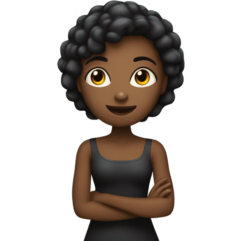 Fille noir avec des nattes emoji