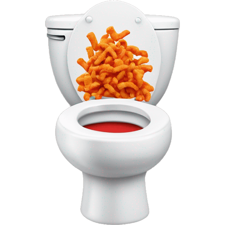 Toilet with hot cheetos inside emoji